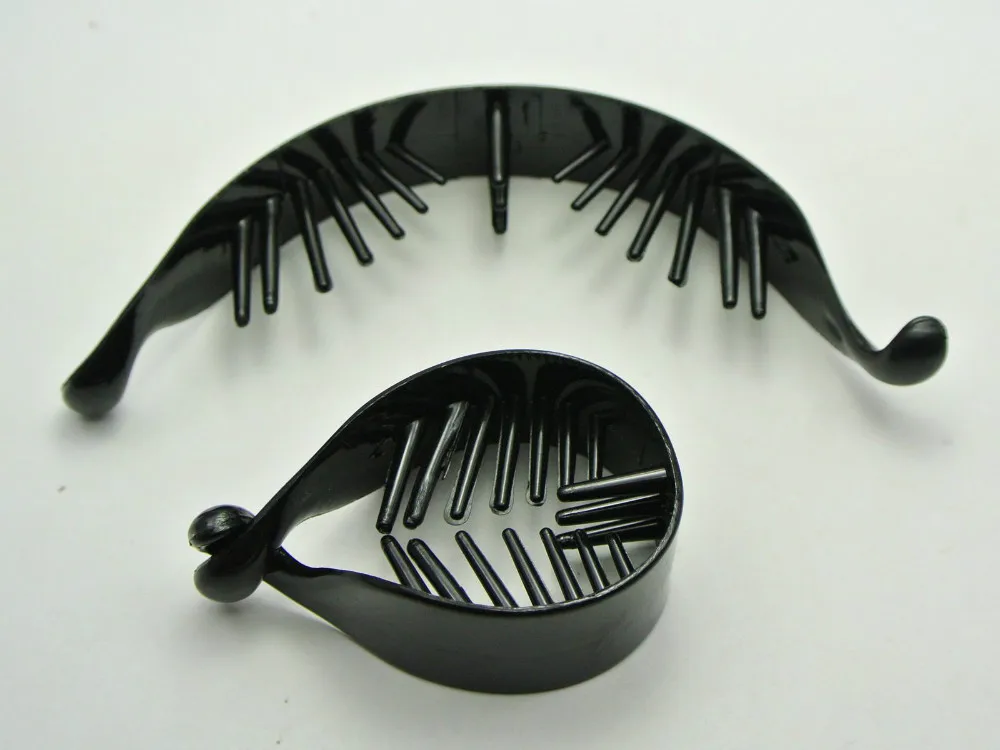 10 черных пластиковых зажимов типа "банан", зажим для волос, конский хвост, держатель 58 мм для рукоделия