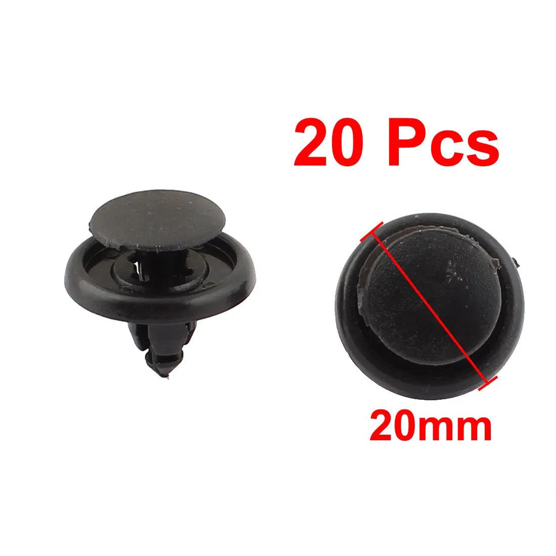 8mm x 20mm x 16mm Plastic Rivets Retainer Fender Car Bumper Push Clips 20pcs