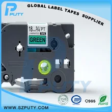 20 шт. черный на зеленом TZ-741 18 мм для принтеров ptouch, совместимых лент этикеток