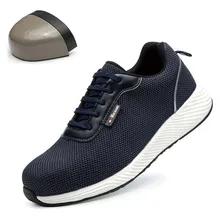 DAOKFPO/Мужская защитная обувь; неразъемная обувь; Женская Мужская обувь со стальным носком; нескользящая обувь для пирсинга с сеткой; Мужская Рабочая обувь; NNT-51