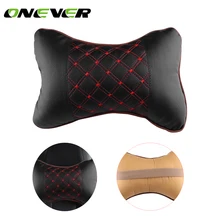 1 шт. 28X20 см подушки для сиденья автомобиля подголовник для шеи Подушка для безопасности отдыха из искусственной кожи для Ford BMW для TOYOTA