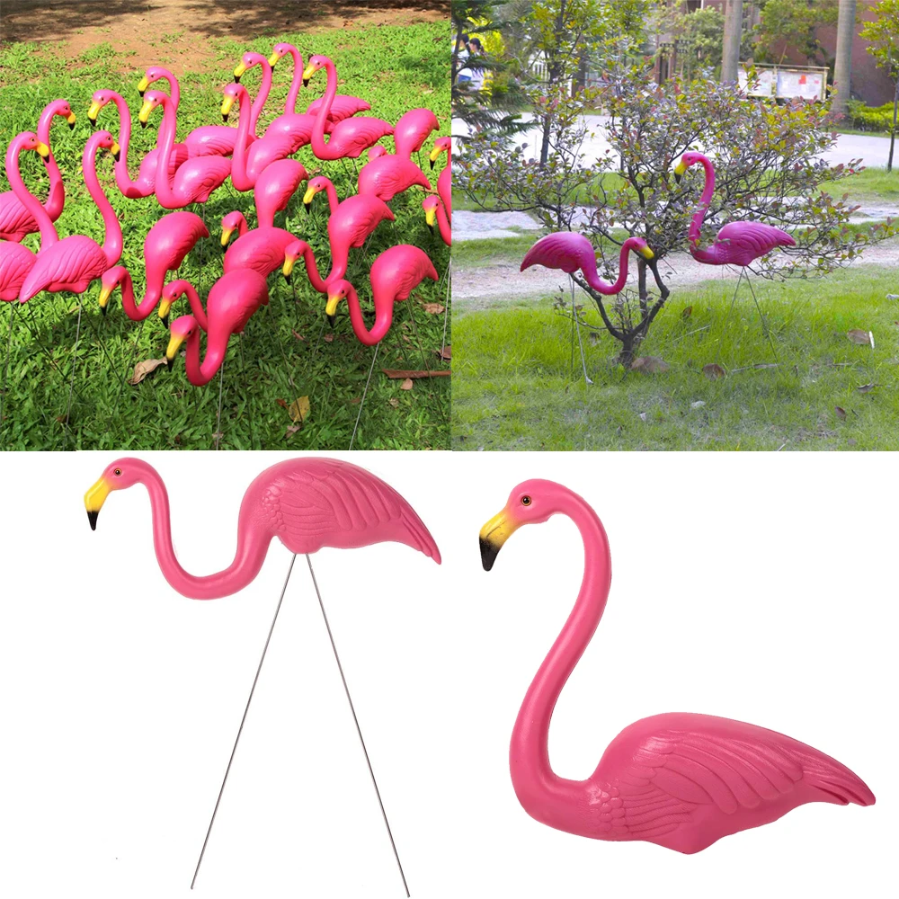1 шт., 2 стиля, украшение для сада, пластиковый фламинго, искусственный фламинго, для сада, праздника, вечерние, свадебные, для виллы, садовый декор, украшение