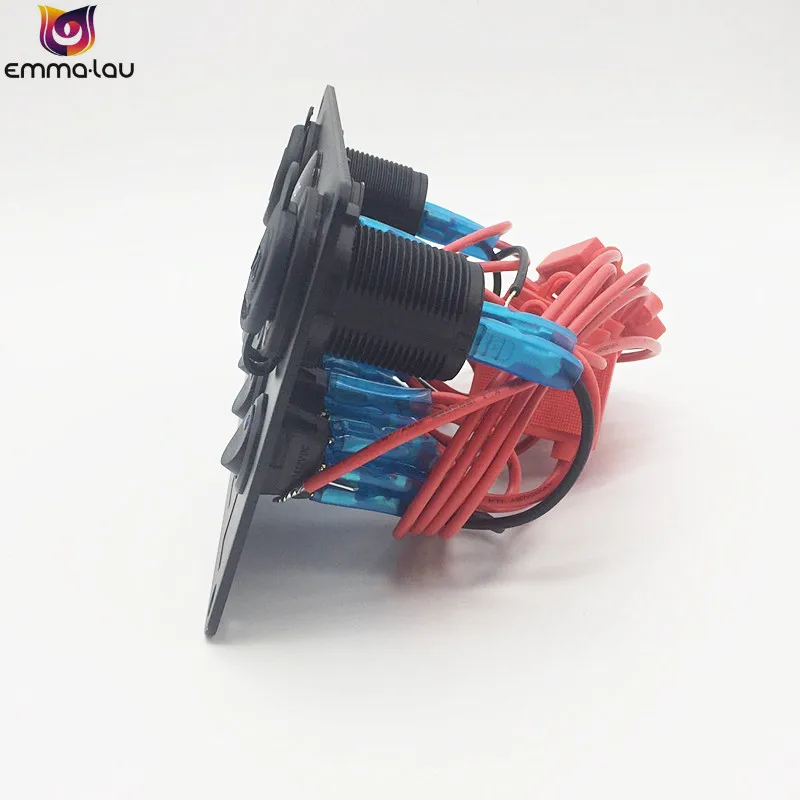 Зарядное устройство с двумя USB разъемами 2 1 А + светодиодный вольтметр розетка