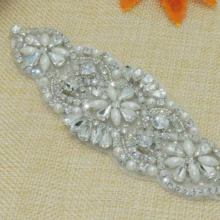 Shidianyi 1 шт. Стразы и аппликация из жемчужного бисера свадебный пояс повязка на голову аппликация мотивы Диаманте Wedding-RA010-Y9514