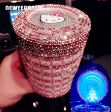 

Gig sale car ashtray car Hello Kitty Pink Diamond crystal cat cute female fashion car decoration Gift women Free shipping