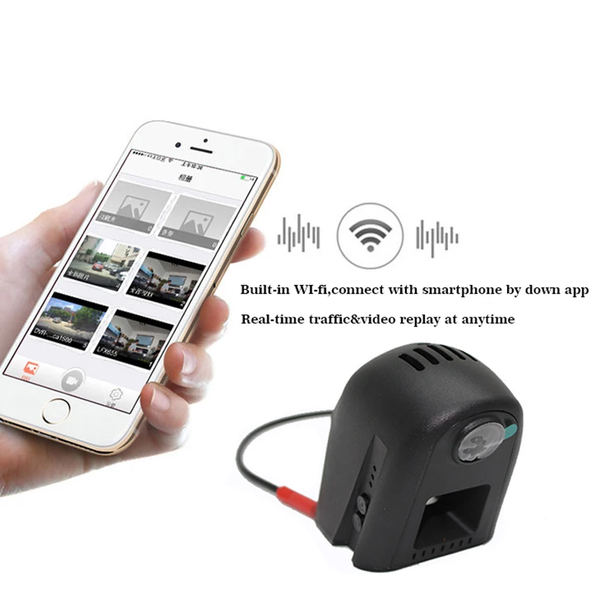 Liislee Car DVR Wifi Video Recorder Dash Cam Camera for Audi Q3 8U RS Q3 2011~2018 Night Vision APP Control Mobile Phone