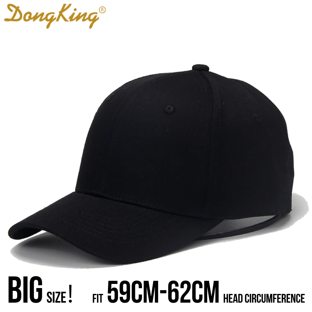

DongKing Big Size Baseball Caps Large Head Hats Big Head Circumference Cap Solid Cotton Baseball Caps Large Size Hats Gift
