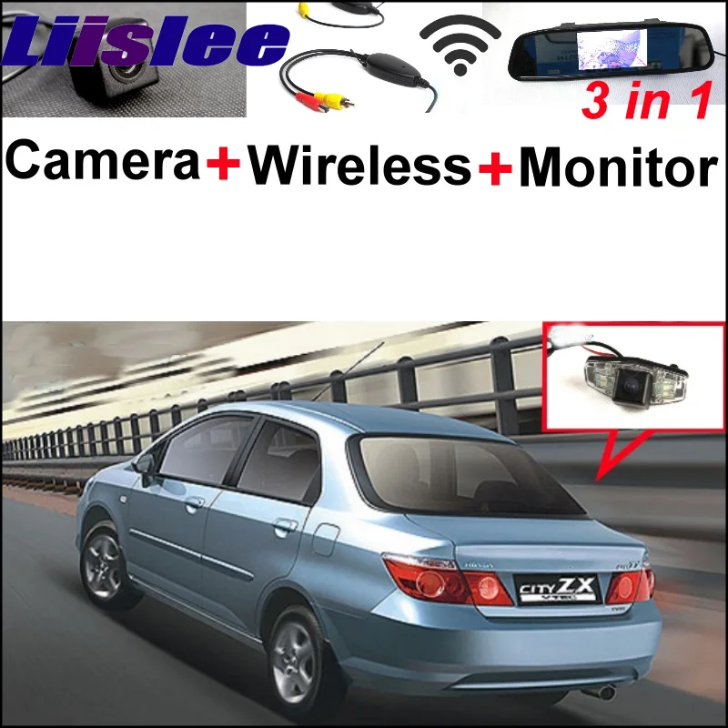 

3 in1 Special Rear View Reversing Camera + Wireless Receiver For Honda City Civic Mirror Monitor Easy DIY Backup Parking System