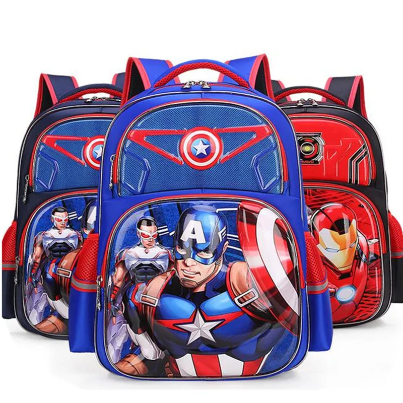 Buy Boys Backpack Captain America Ironman Cartoon