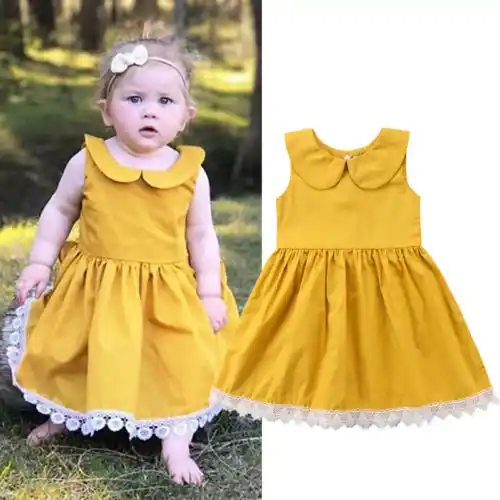 yellow gown for baby girl