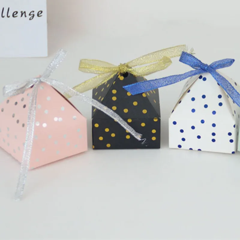 10 шт. картонная коробка с лентой для упаковки конфет|Подарочные сумки и упаковка|