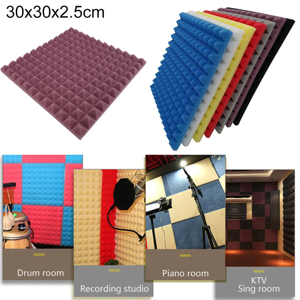 

2019 Hot New Products 1Pcs Acoustic Foam Panel Sound Stop Absorption Sponge Studio KTV Soundproof Accessories home