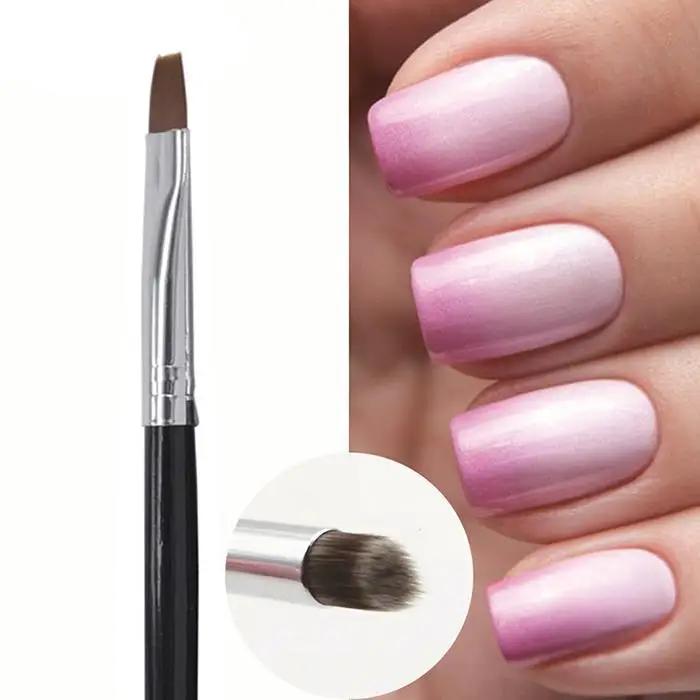 Professional 5pcs Nail Art Brush Flat Pen Painting Tips Dust Clean Builder Acrylic UV Gel Extension Design Tools | Красота и здоровье