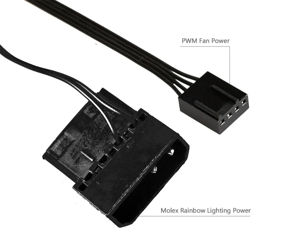 Светодиодный светильник радужного RGB с ID охлаждением вентилятор ШИМ большим