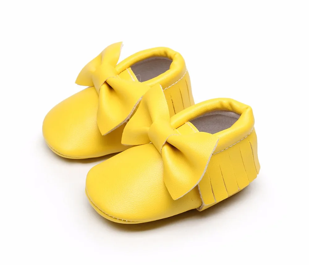 New Lovely Fashion Newborn Baby Girl First Walkers Pu Leather Baby