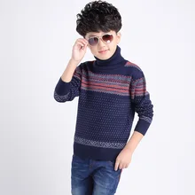От 3 до 20 лет, детская одежда, вязаные свитера для мальчиков, студенты подростки, топ, свитер, Ретро пуловер для больших мальчиков, Детский свитер с высоким воротником