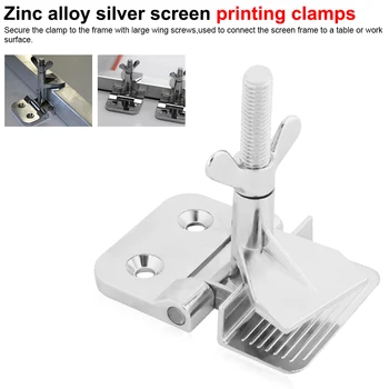 

Butterfly Hinge Clamp 2pcs DIY Fixing Screens Tool Zinc Alloy Silver Screen Printing Clamps Hinge Clamp