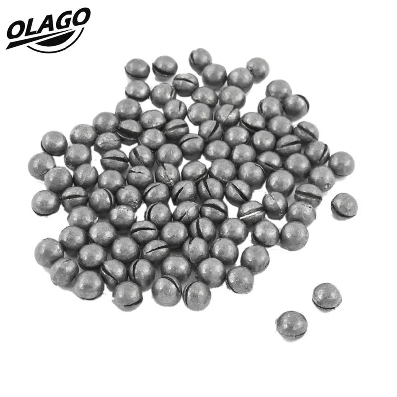 

100 pcsb/box Lead Sinking Split Shots Fishing Sinkers 0.8g Per Piece
