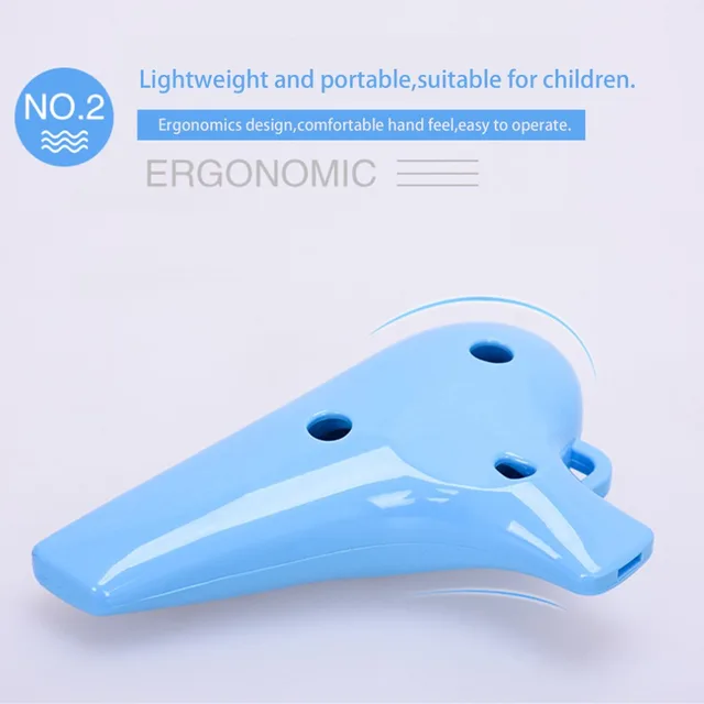 12 Hole Ocarina C Key Alto Flute-Ocarina Resin Material Flute Professional Musical Instruments Flauta For Music Lovers Pink Blue