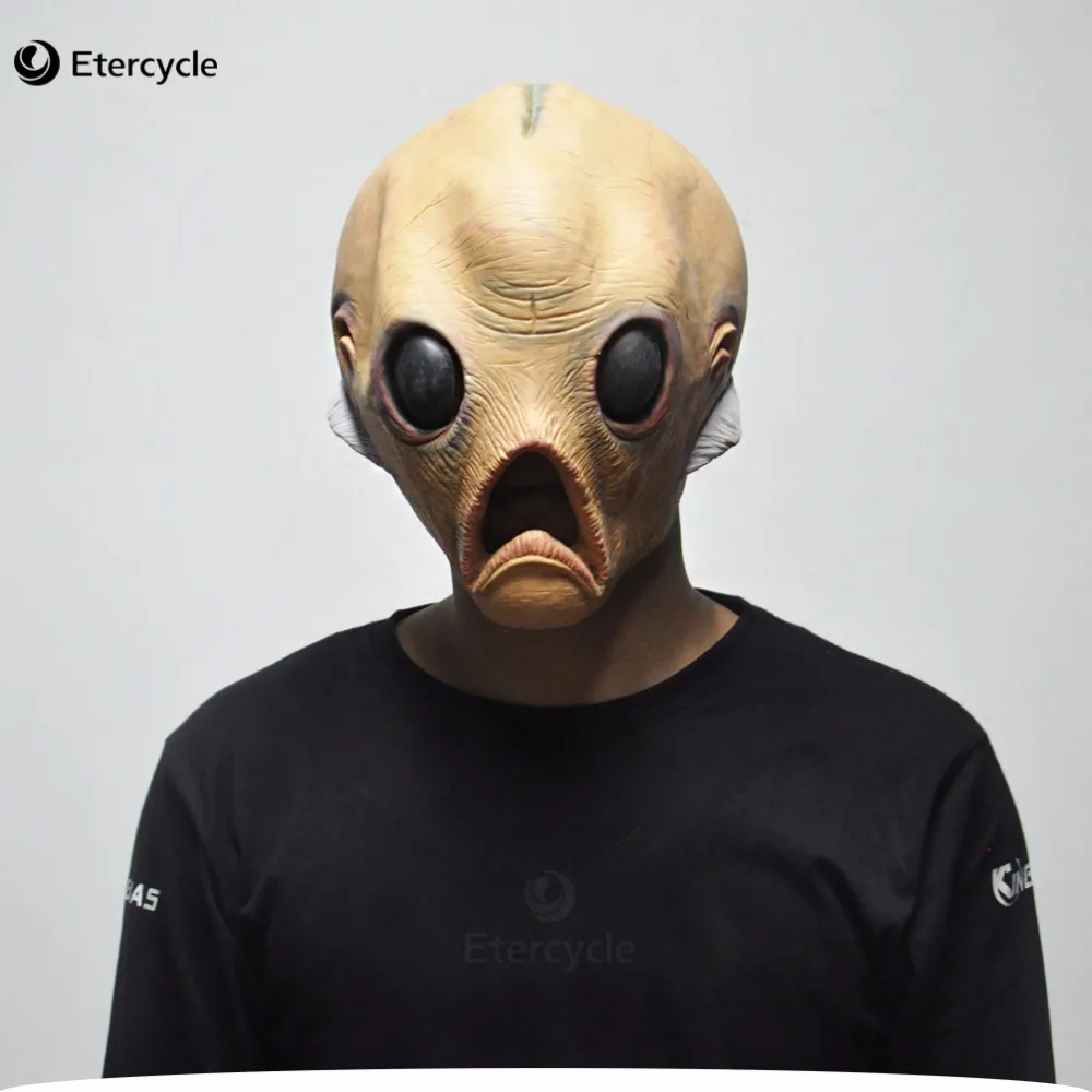 

Scary Silicone Face Mask Alien Extra Terrestrial Party ET Horror Rubber Latex Masks For Halloween