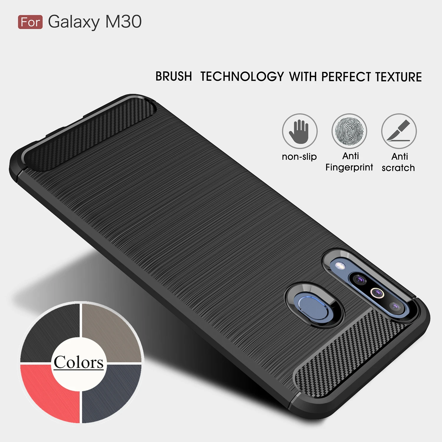 Чехол для Samsung Galaxy M20 M10 M30 силиконовый чехол из ТПУ Ультратонкий Мягкий матовый
