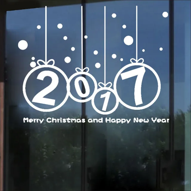 Buy big Window Stickers Happy New Year 2017 Christmas