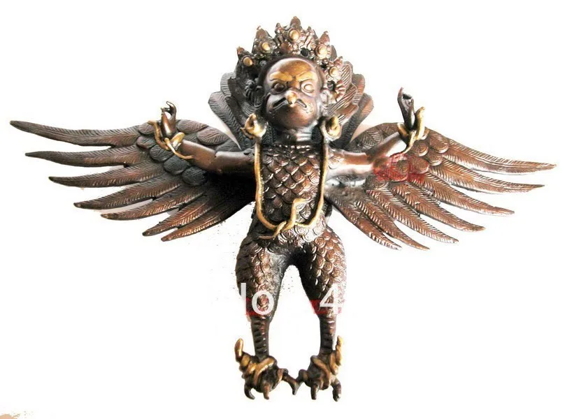 

0116P [old craft ] Fast Shipping Tibetan nepal Buddhist bronze GARUDA statue Buddha Statue Wall-mounted (A0314)