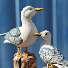 2Pcs Ornamenten Artistieke Mediterrane Stijl Tv Kast Vogel Decoratie Figurine Craft Voor Kantoor