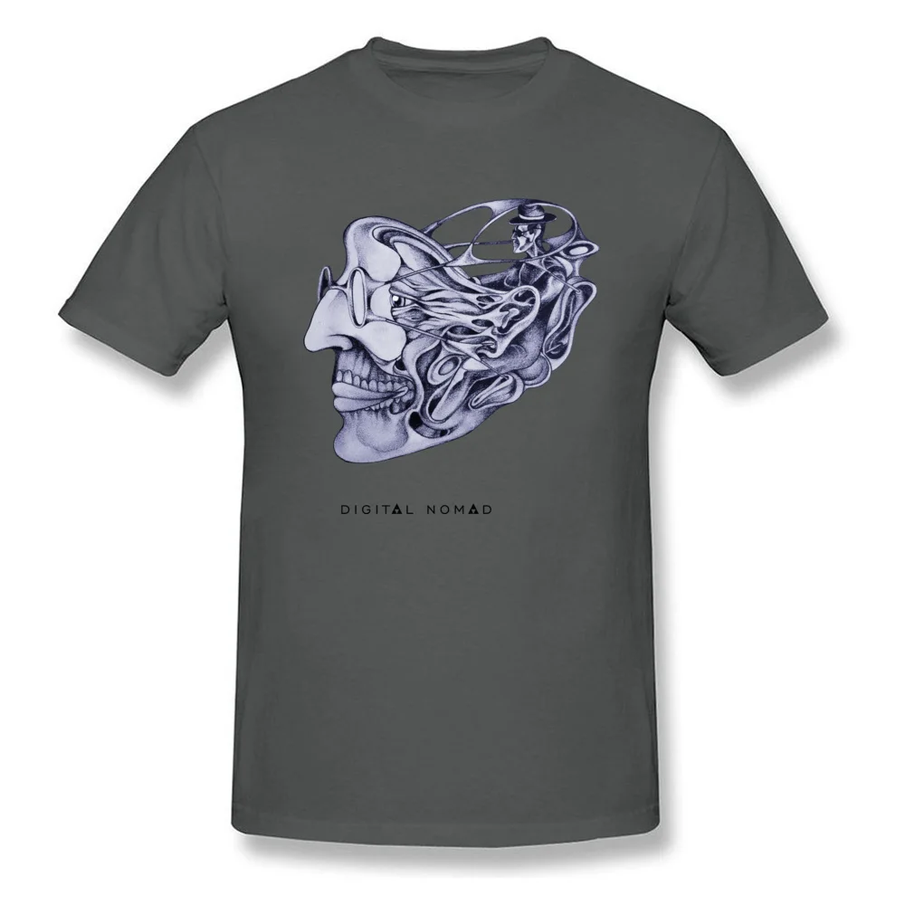 Brand DigitalnomadCoder Summer T-shirts O-Neck 100% Cotton Men Tops Tees Short Sleeve NEW YEAR DAY Summer Tee Shirt DigitalnomadCoder carbon