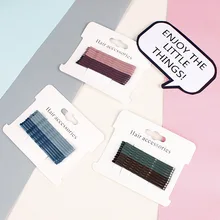 10 шт./компл. Заколки для волос для девочек; цветная Шпилька Мода экологически чистые карты картридж ребенок слово клип Ювелирные изделия G0405