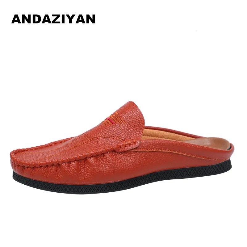 

Breathable half drag peas shoes 2019 new no heel lazy shoes men