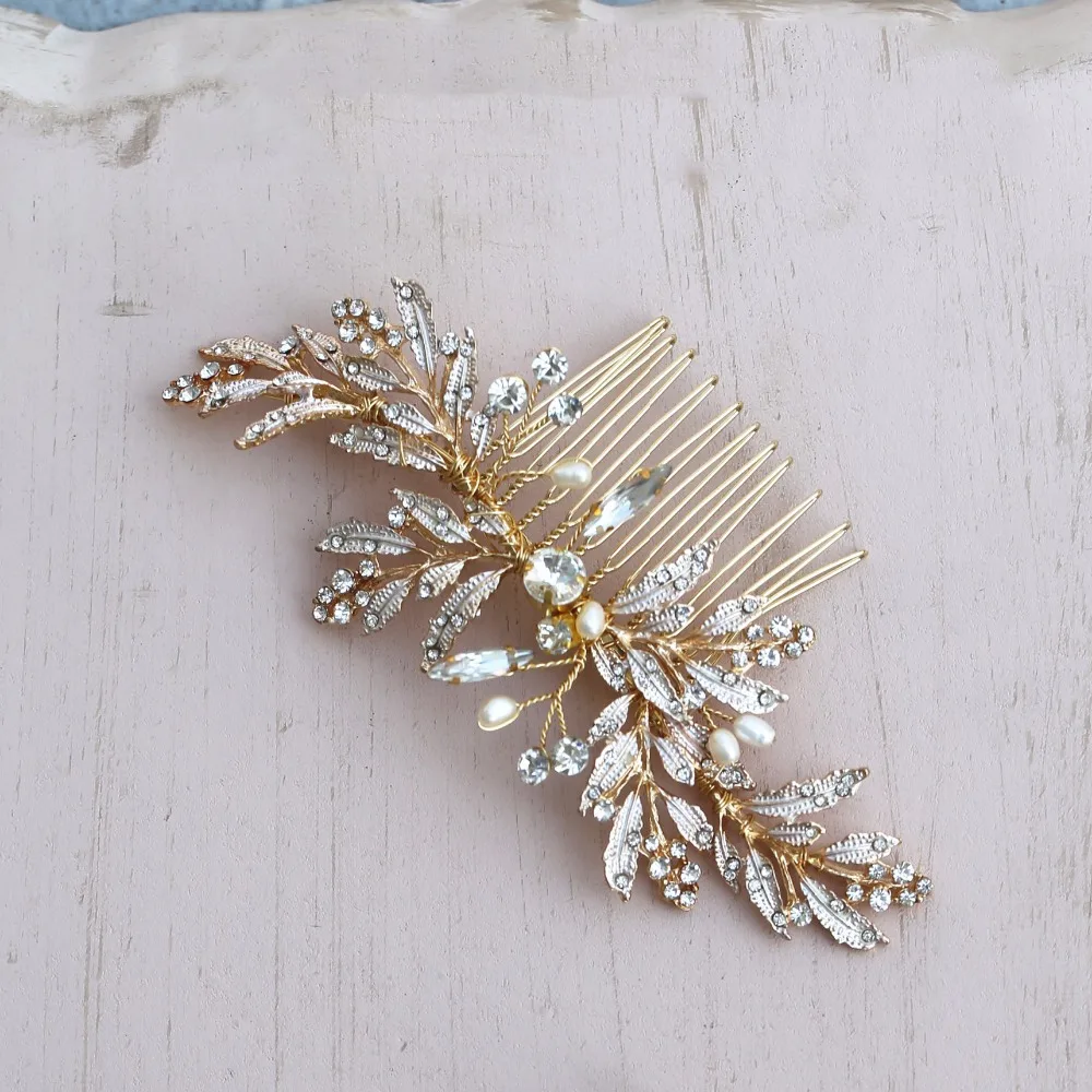 Golden Headband Comb High Quality New Leaf Wedding Hair Clip Headband