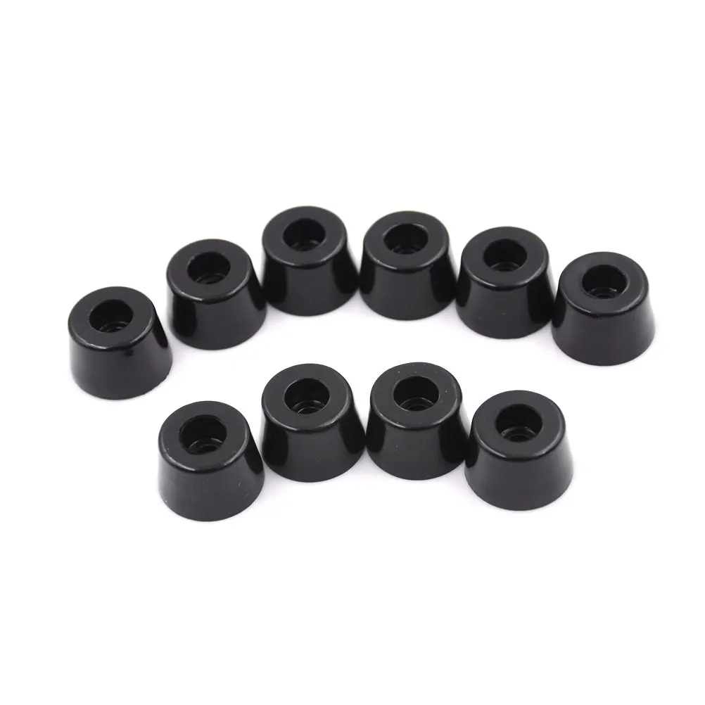 10Pcs Anti skid glides shock Floor Protector Screw on Pad Black Duable