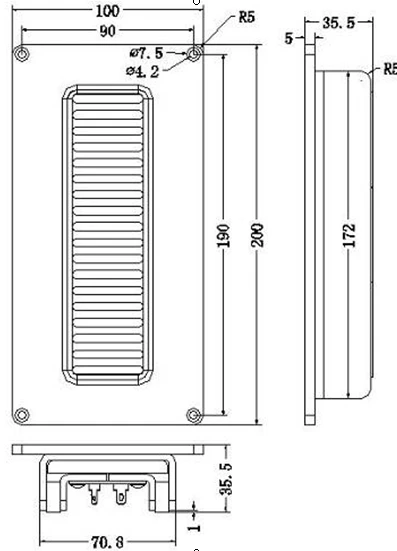 94dB 50-100W high Power ribbon tweeter AMT