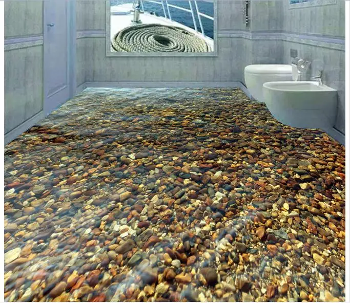 

Customized 3d photo wallpaper 3d floor painting wallpaper 3 d cobble floor tile decoration 3 d living room decoration