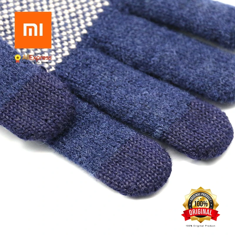 Сенсорные перчатки Xiaomi оригинальные вязанные мужские женские для сенсорных