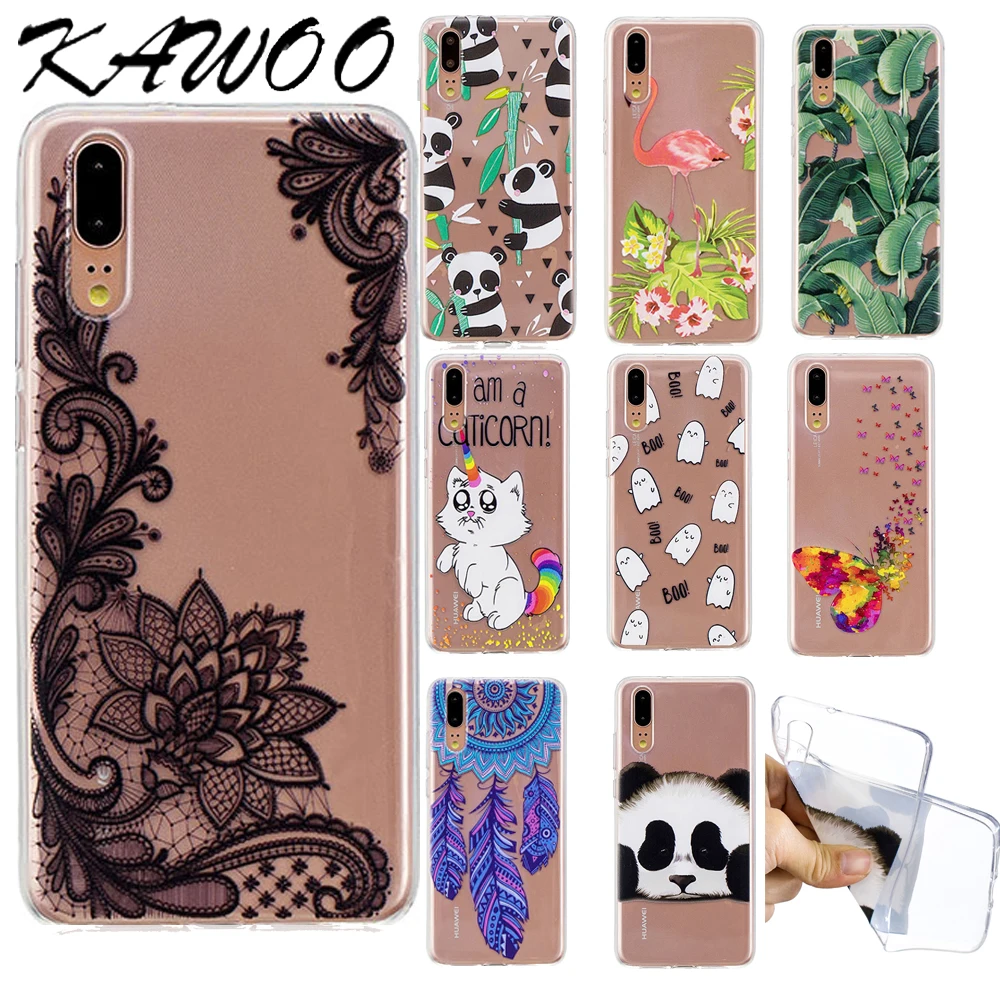 Panda Cute Patterned Slim Ultra Thin Clear Soft Silcione Case For Huawei P20 Lite Nova 3E Plus P Smart Phone Cover |