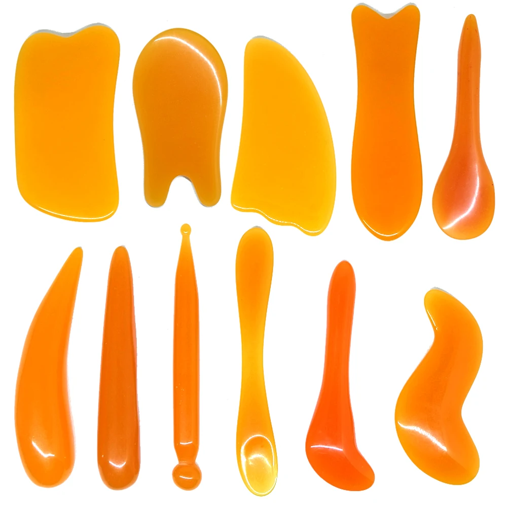 

Resin Beeswax Gua Sha Massage Scraping Facial Back Neck Massager Acupuncture Massage Comb Health Relaxed Anti-cellulite