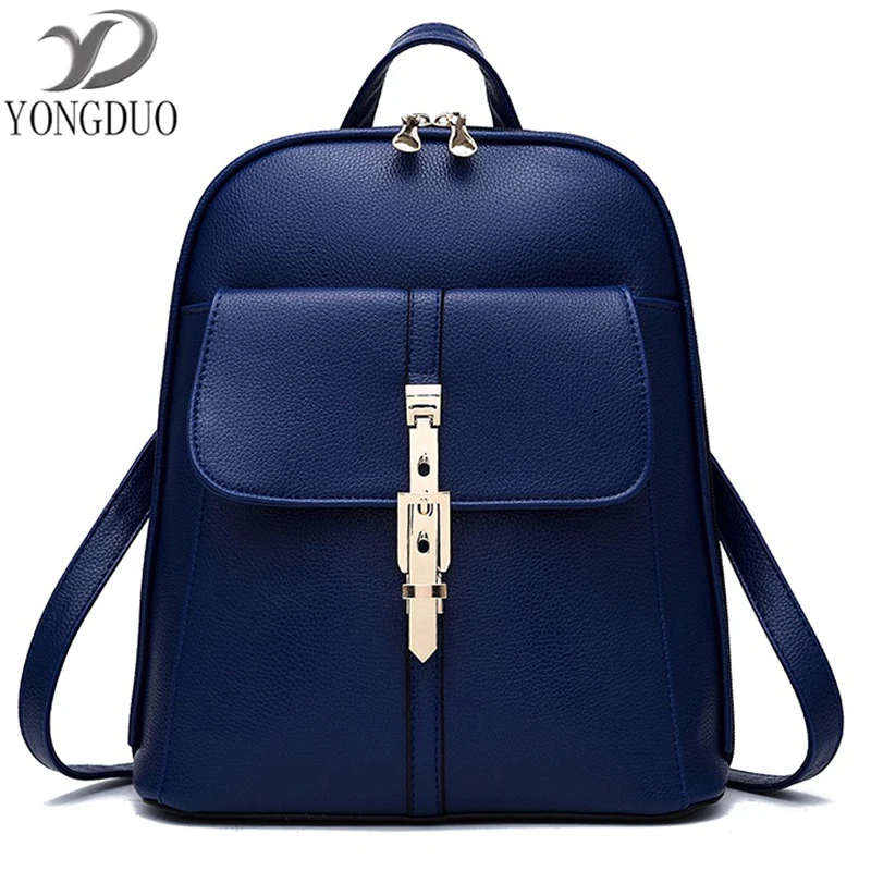 Black Backpack Women PU Leather Backpack School Bags Lady Fashion Travel Shoulder Bag Designer backpacks for