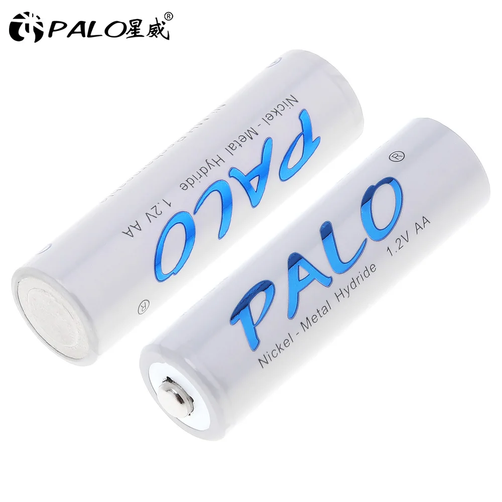 PALO 8 шт. AA аккумулятор Ni-MH 3000mAh 1,2 V 2A аккумуляторные батареи AA Bateria Baterias+ 2 шт. чехол для аккумулятора