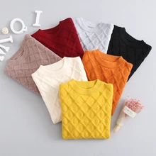 Новая одежда на возраст от 2 до 7 лет вязаный свитер для маленьких мальчиков и девочек осенняя одежда для маленьких детей, Свитера Зимний пуловер для малышей, 005