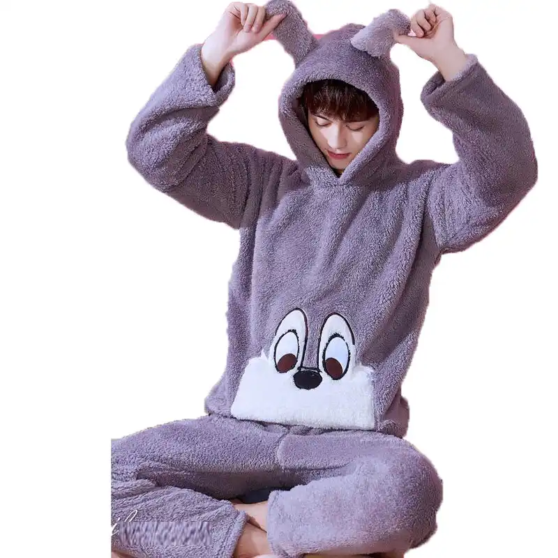 mens hooded pyjamas
