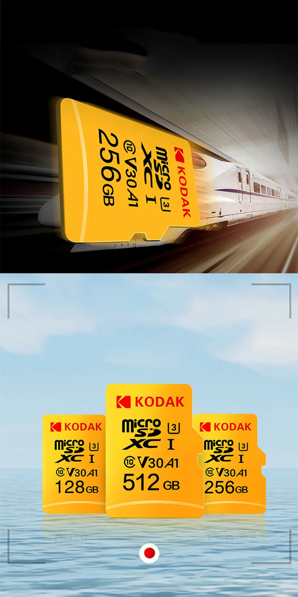 Kodak карты памяти 256 GB 128 GB 64 GB U3 32 GB Micro sd Card Class10 UHS-1 флэш-карты памяти Microsd TF/sd карты s для планшета 512 gb