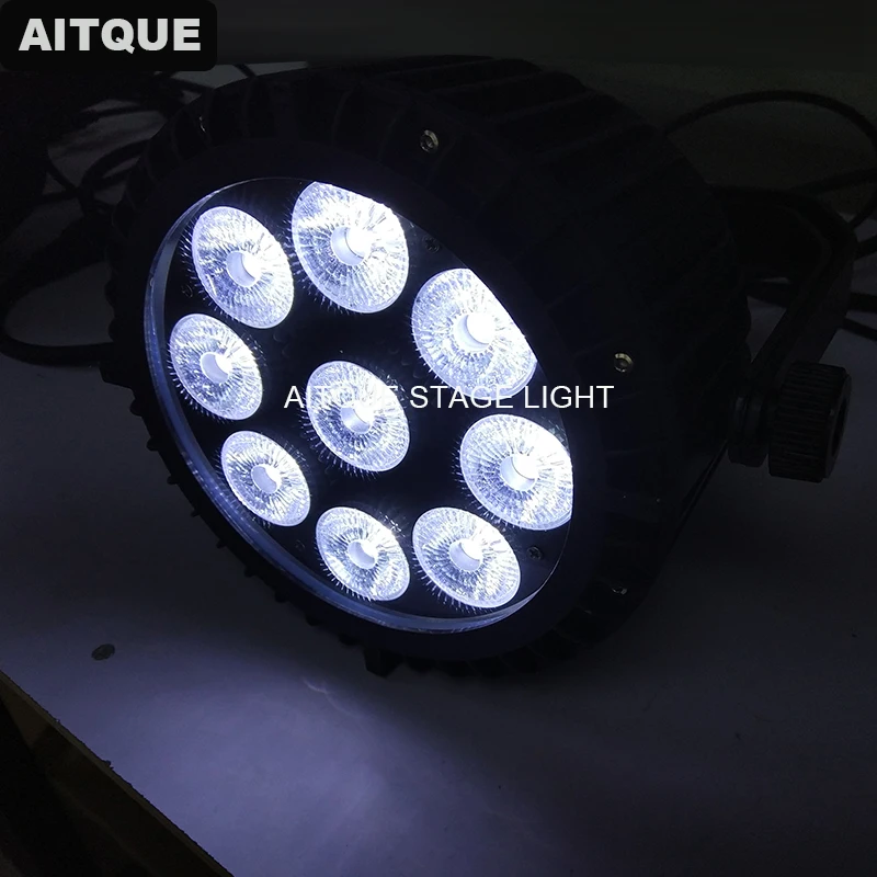 Conduziu a Luz do Par 12 Lote Boate Levou Holofotes Par 9x15 w Rgbwa Par Levou Plana 15 w Latas Par Led Plana Ip65 8 Efeito de Iluminação de palco