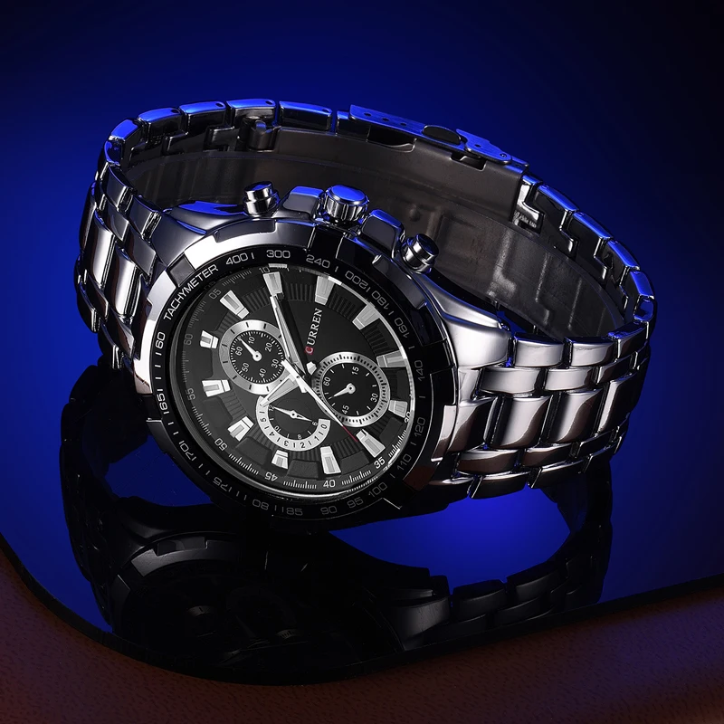 2018 New Curren Luxury Brand Watches Men Quartz Fashion Casual Male Sports Watch Full Steel Militar
