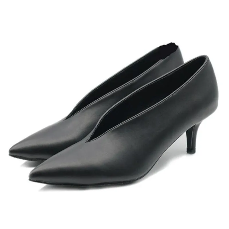 

Fashion large size high heel women's shoes simple mid heel work shoes women heels women pumps hell shoe Thin heels Ladies Shoes