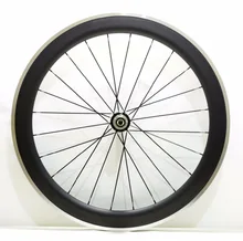 700C 60mm depth 23mm width Alloy brake surface carbon wheels road bicycle single rear carbon wheelset 3K matte finish
