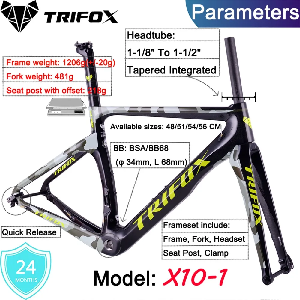 Flash Deal TRIFOX Carbon Frame Di2 Machinery MTB Frame Mountain Bicycle Frameset Carbono Frames Can customize 1