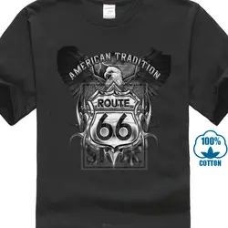 Американская традиционная Route 66 Орел байкер Hotrod Road Enthusiast Мужская футболка Новая модная Молодежная Футболка Woyouth