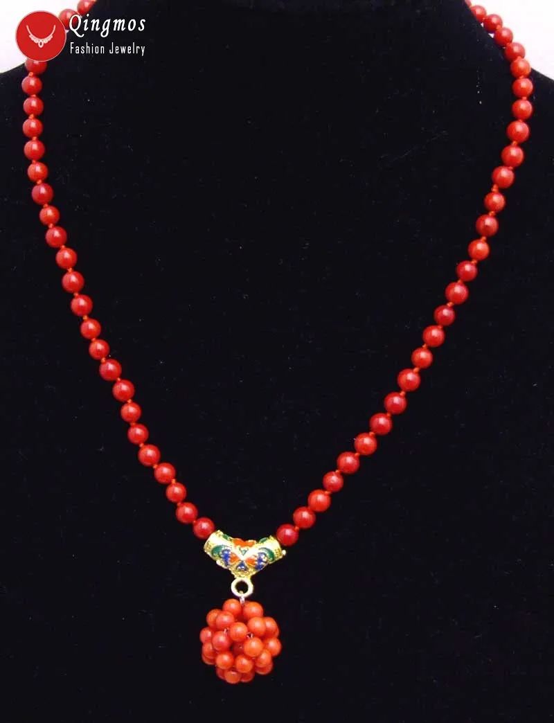 collar de coral rojo natural para mujer Joyería Collares Collares babero joyería hecha a mano broche de plata 925 